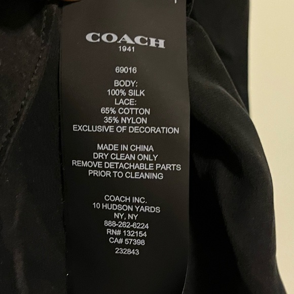 Coach NWT Silk Blouse with Ruffles and Lace - Picture 9 of 11